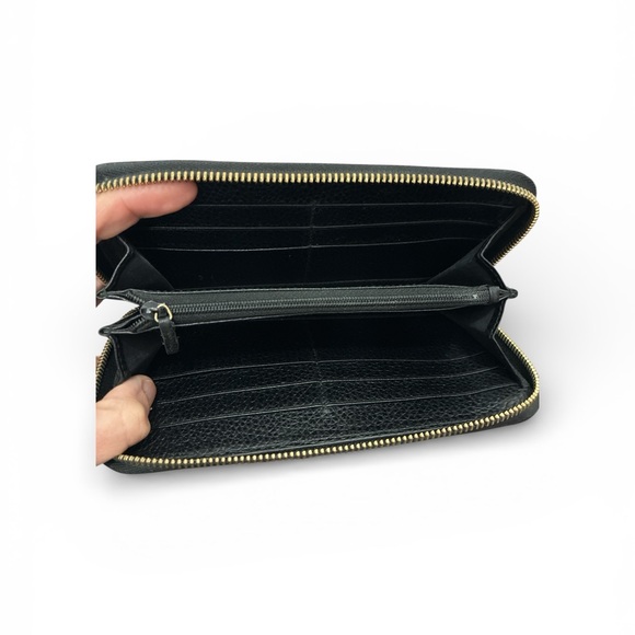 Gucci Black Pebbled Leather Zip-Around Wallet w/box EUC - Picture 7 of 8